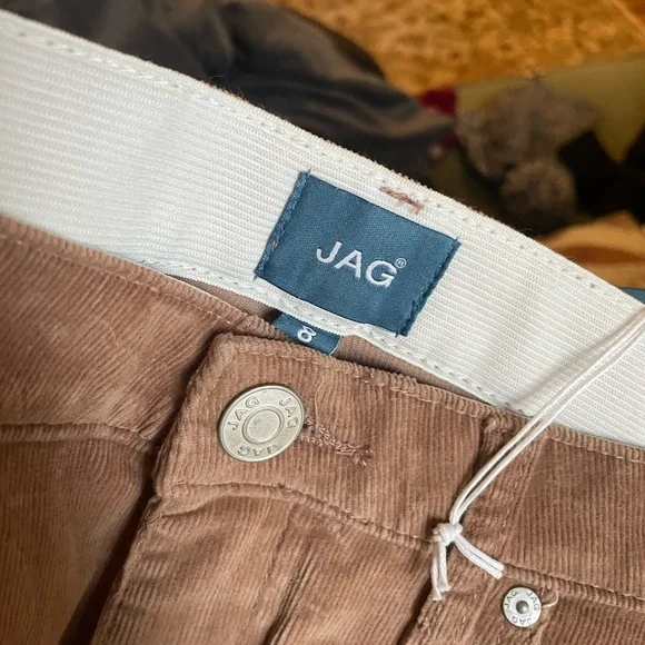 Jag Jeans Ruby NWT Mid Rise Straight Leg Corduroy Pants Size 8 Beige - Picture 7 of 13